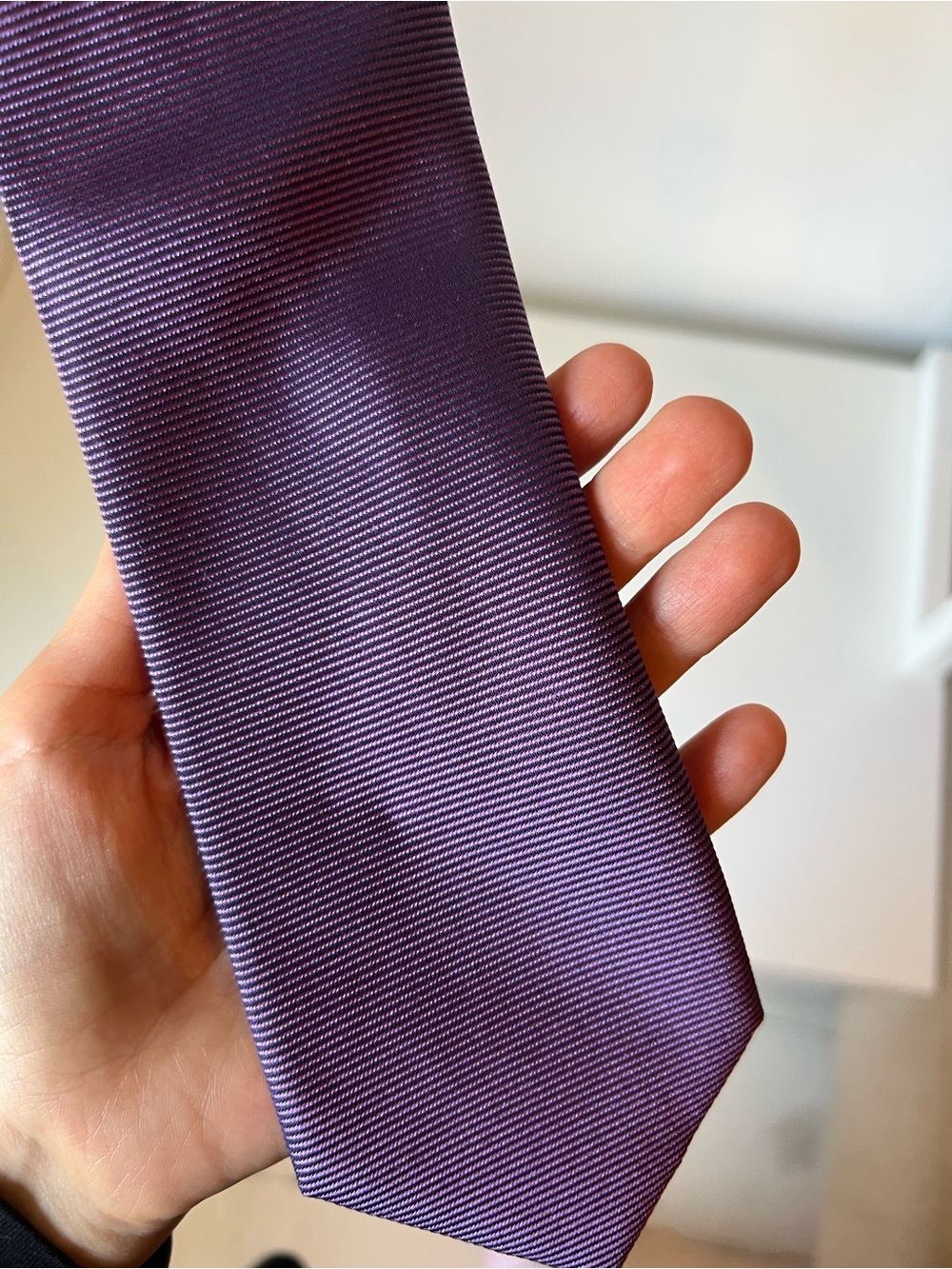 Vintage Men's Purple Solid Tie